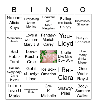 R&B Bingo Card