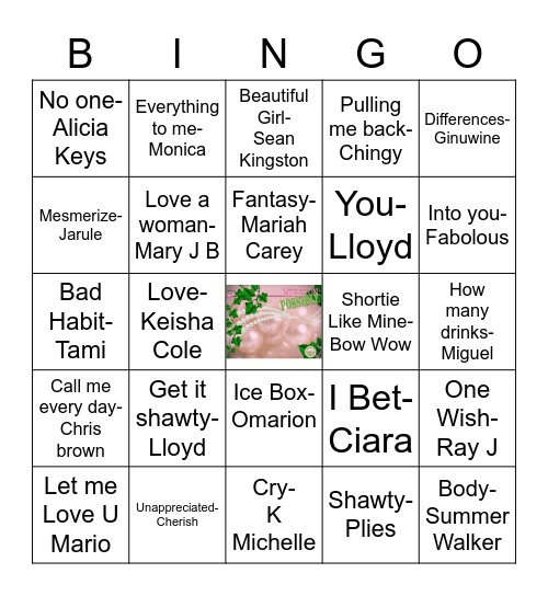 R&B Bingo Card