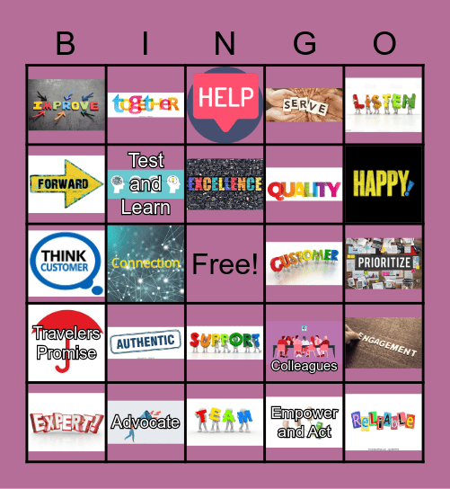 Customer Service Week Bingo Card