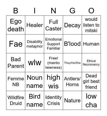 Beengo Bingo Card