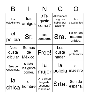 U2LT2 Bingo Card