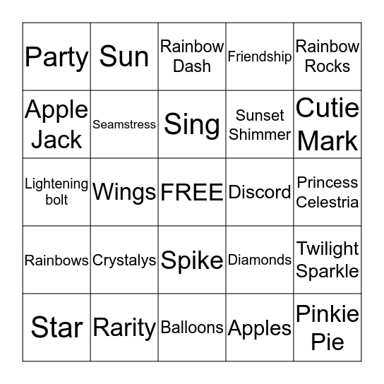 Birthday Bingo Card