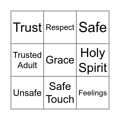 Circle of Grace Bingo Card