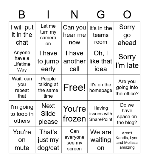Culture Club Bingo Card