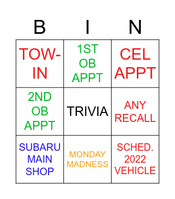 Bingo Card