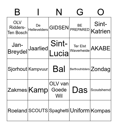 TER ELST WAVERHEIDE Bingo Card
