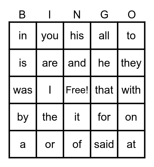 Denton Dragon Bingo Card