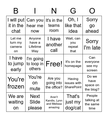 Culture Club Bingo Card