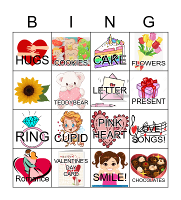 Love & Friendship Day BINGO Card