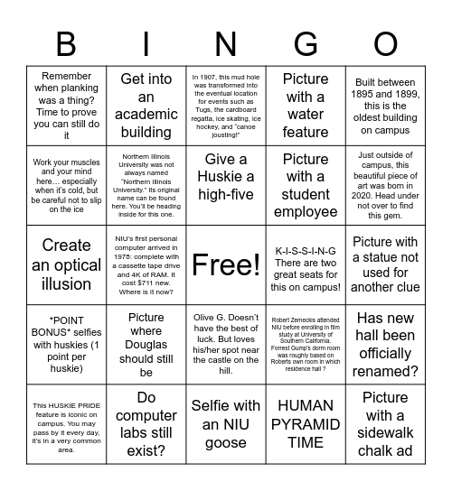 Not Homecoming 2022 Bingo Card