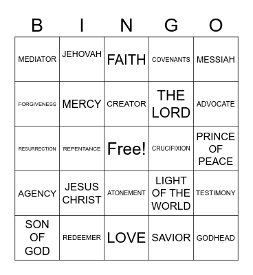 GENERAL CONFERENCE Bingo Card