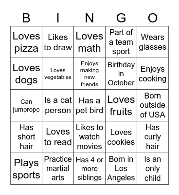 Bingo Card