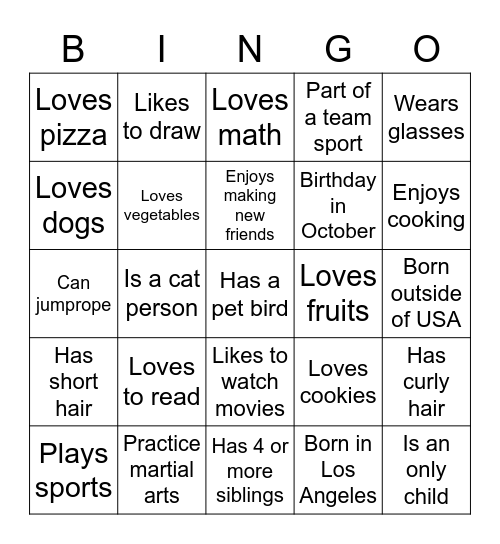 Bingo Card