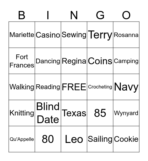 Birthday Cingo Bingo Card