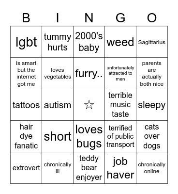 BRITISHILLNESS Bingo Card