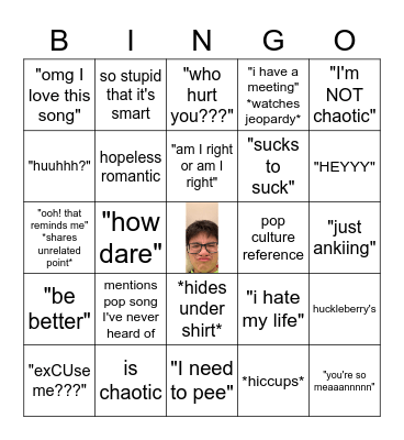 Kyle 2 Bingo Card