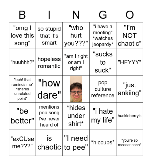 Kyle 2 Bingo Card