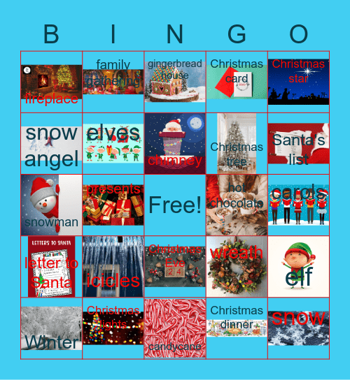 Christmas Dinat Bingo Card