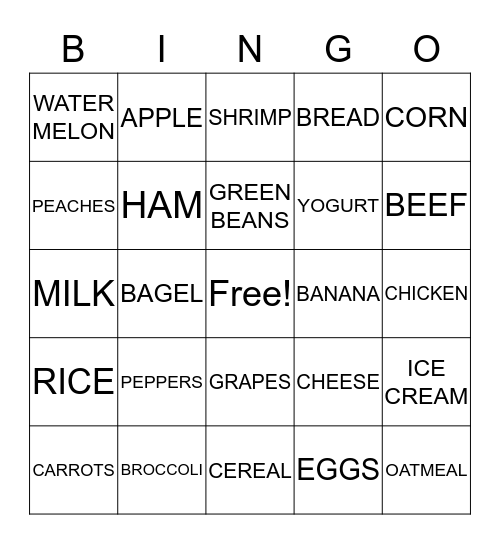 EAT SMART TO PLAY HARD Bingo Card