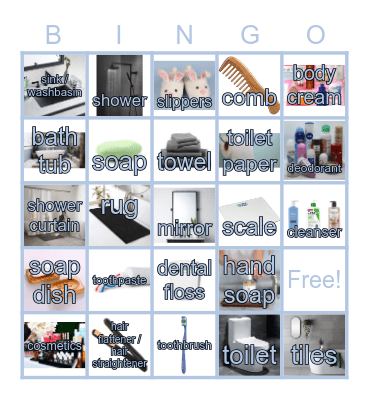 HOUSE BATHROOM Dinat Bingo Card