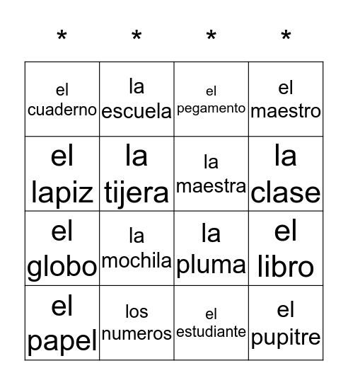 Objetos de la Clase Bingo Card