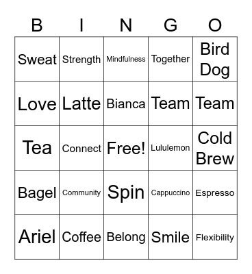B-cone Bingo Card