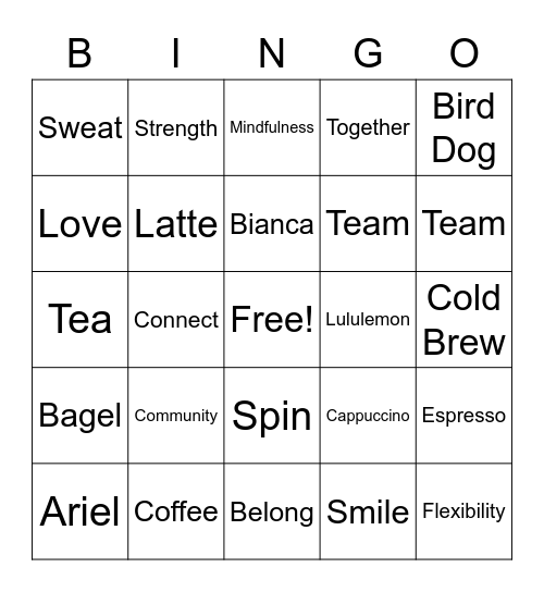 B-cone Bingo Card
