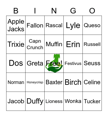 Trew Crew Bingo Card