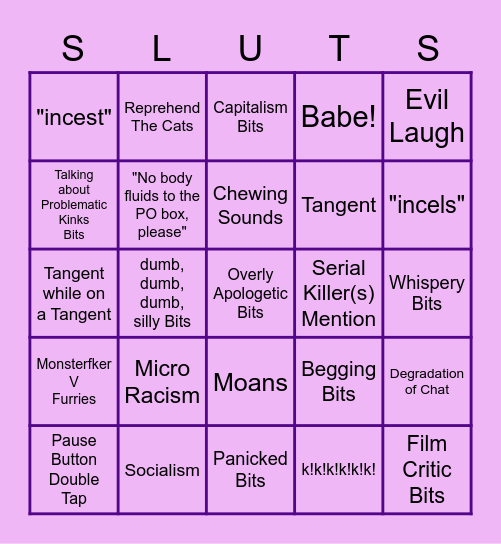 Bits Bingo Contest Bingo Card