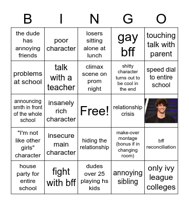 cliché teen netflix trash Bingo Card