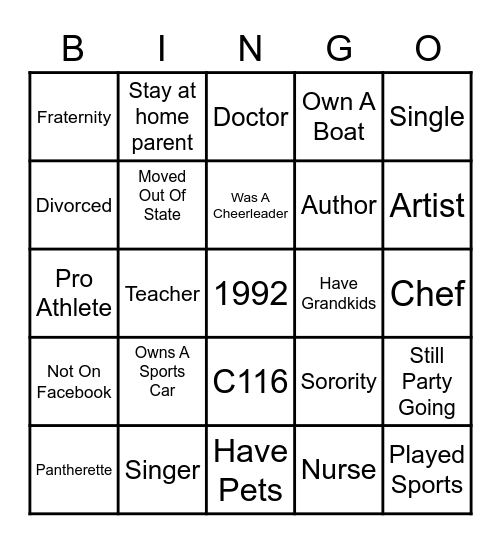 30 Years and Running Bingo Card