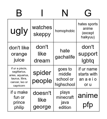 Exo the nosnoj kkd kmsm Bingo Card