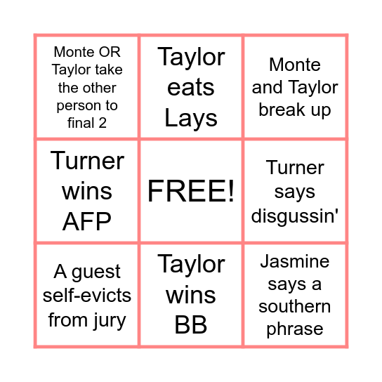 BB x LN Bingo Card