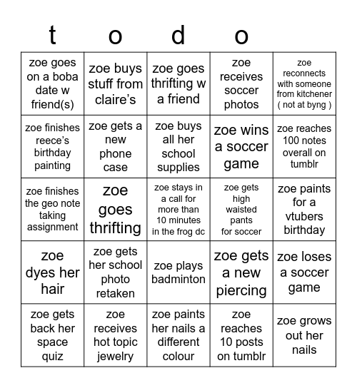 Bingo Card