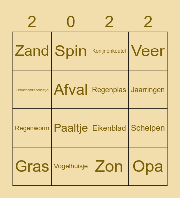 Bos Bingo Card