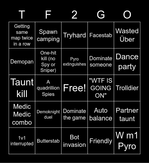 TF2 BINGO Card