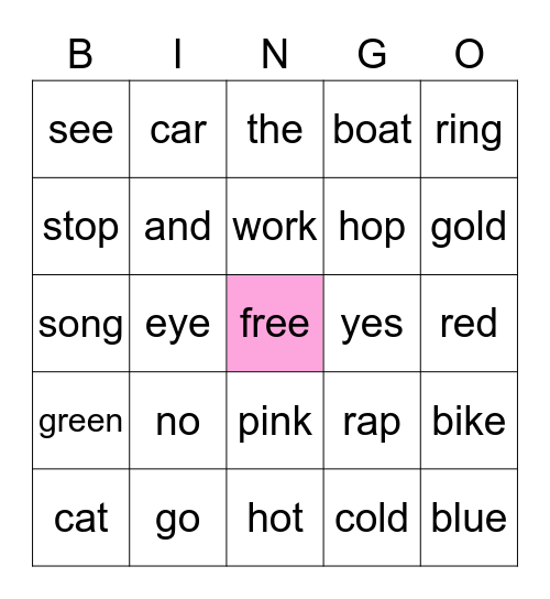 fun Bingo Card