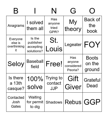 The Secret Bingo Card
