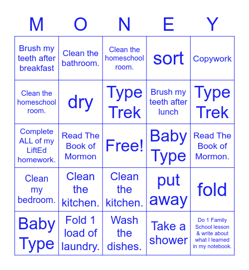 Nathan's At Home Bingo #1 Bingo Card