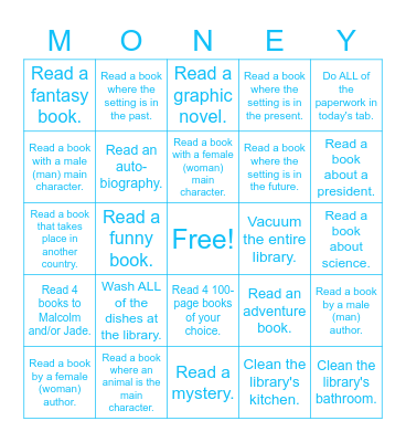 Library Bingo Card