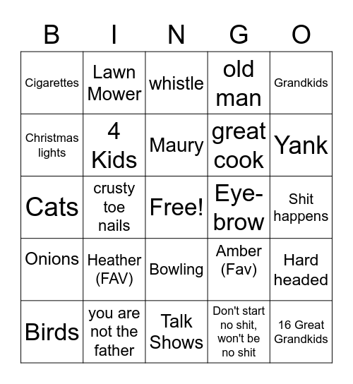 All about Yankee Bingo Card
