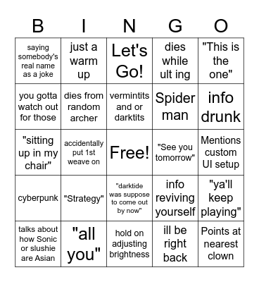 weave bingo Card