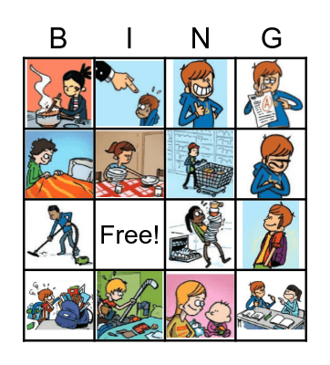 School and home profiles Bingo Card