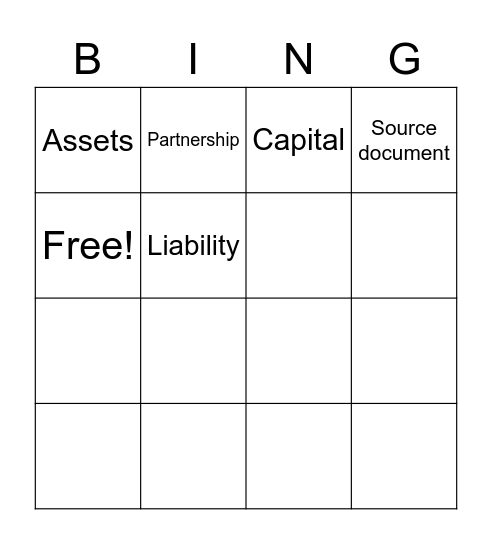 Accounting Bingo Card