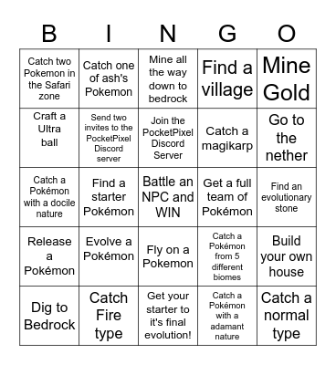 AquaticSky's pixelmon bingo Card