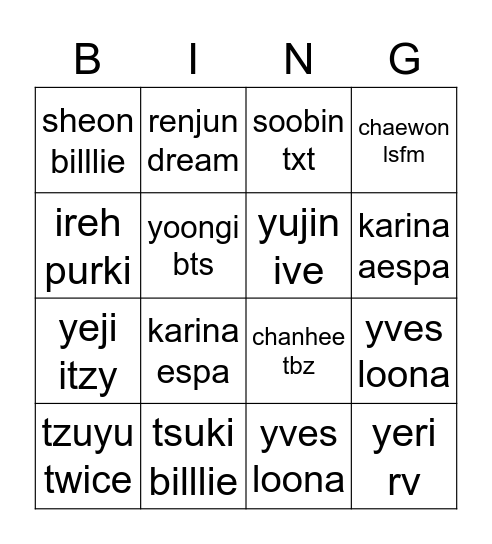 jules biases Bingo Card