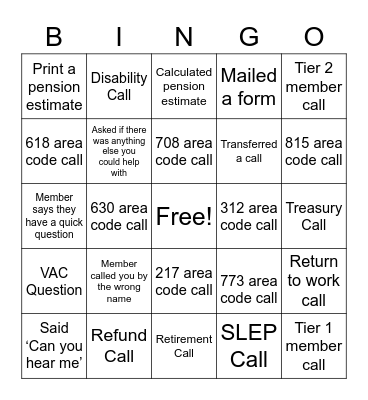 Customer Service Week Bingo Card