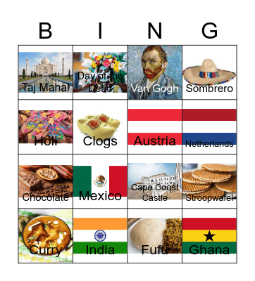 BINGO AROUND THE WORLD Bingo Card