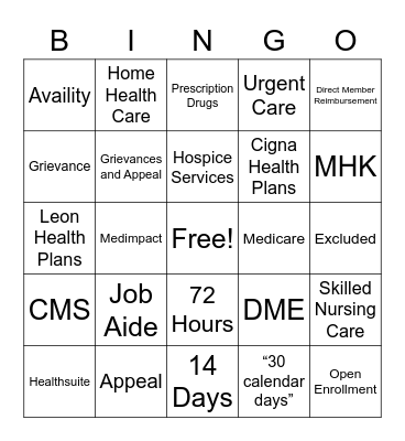 Bingo Card