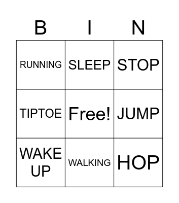 SONG WALKING WALKING Bingo Card